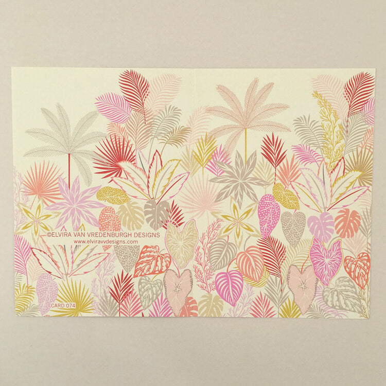 Tropical Botanics Greetings Card open
