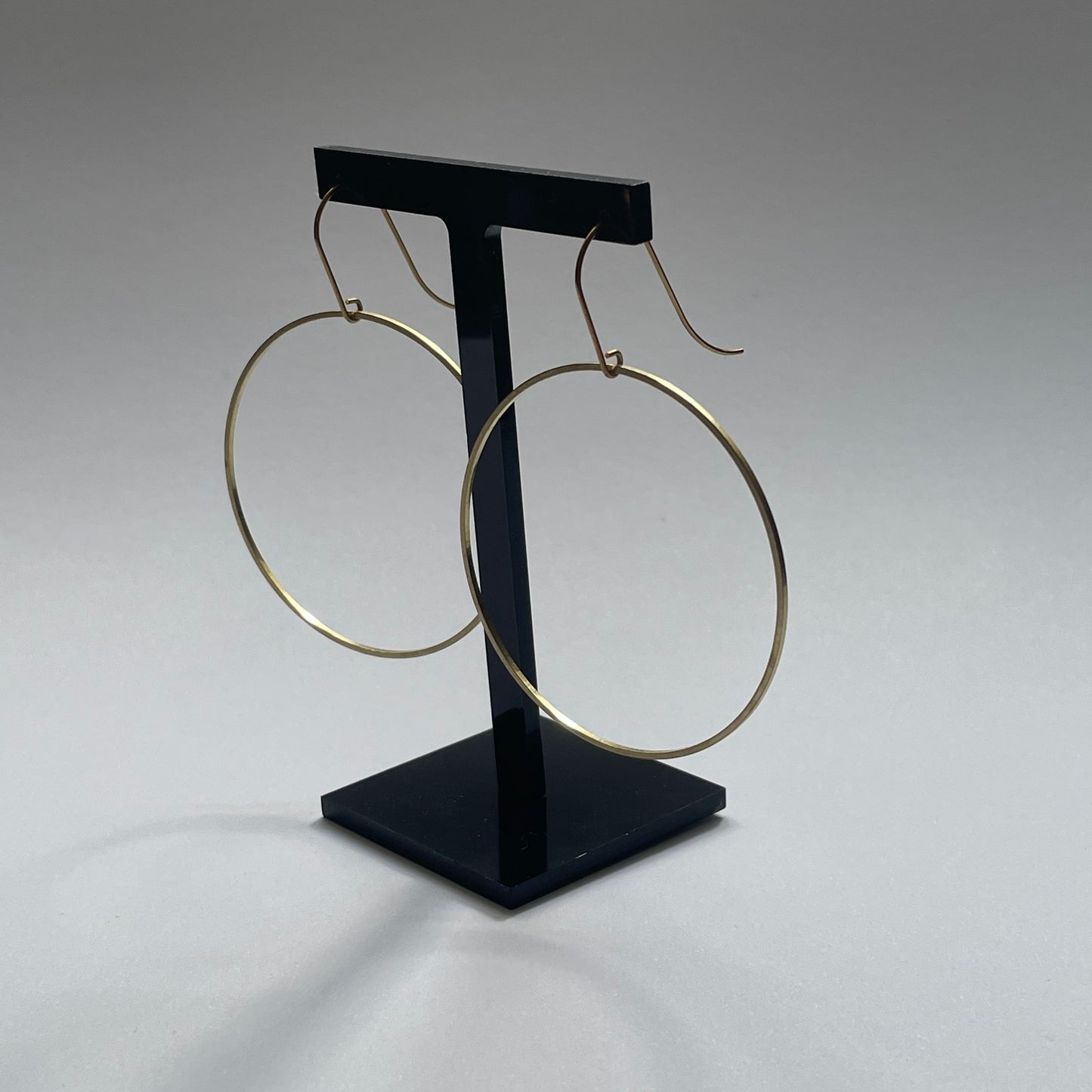 Wendy Brass Hoop Earrings angle