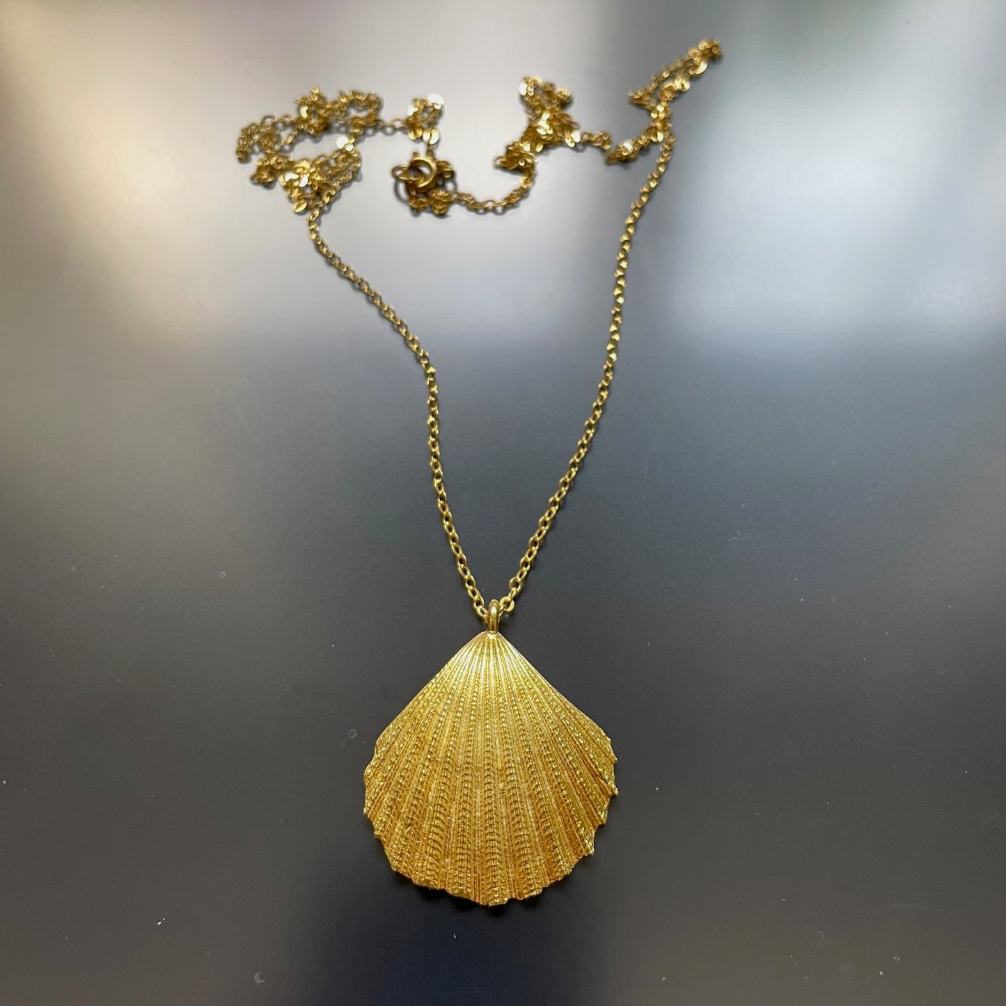 Irth Designs Long Brass Shell Necklace 2