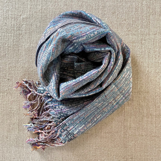 Woven Moroccan Pashmina Scarf in Sage Green