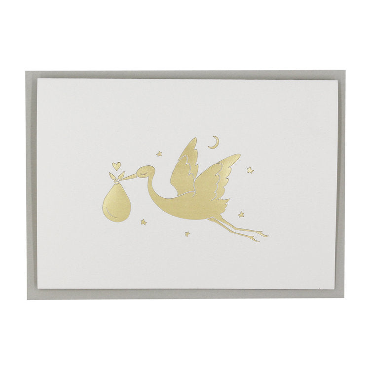 Stork New Baby Hot Foil Card