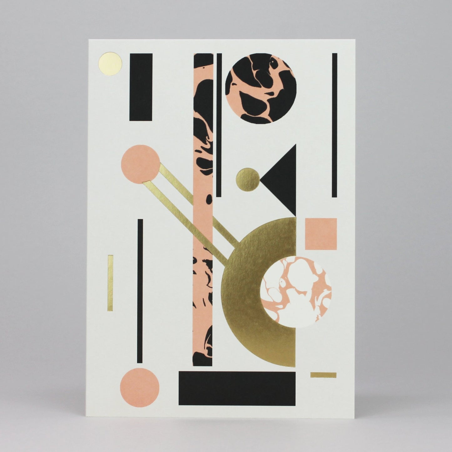 Gold Foil Abstract Collage Card