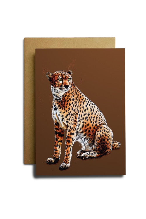 Cheetah Art Card