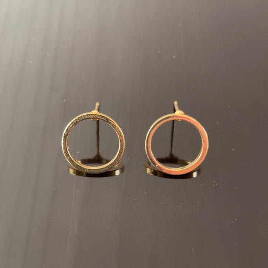 Irth Small Gold-plated Brass Circle Studs
