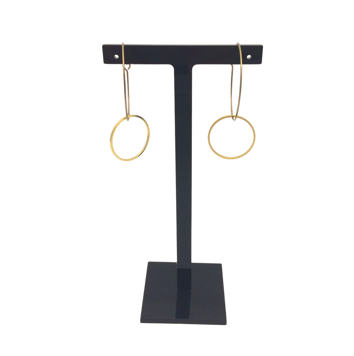 Irth Circle Medium Brass Hoops 2
