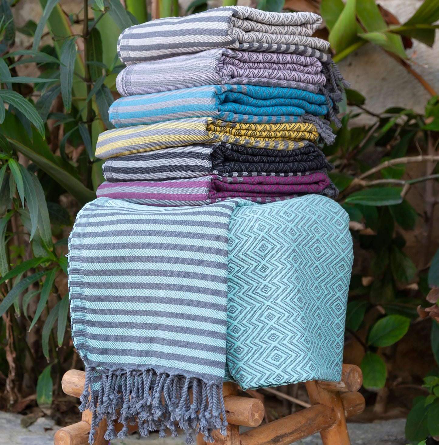 Diamond Pattern Turkish Hammam Towels