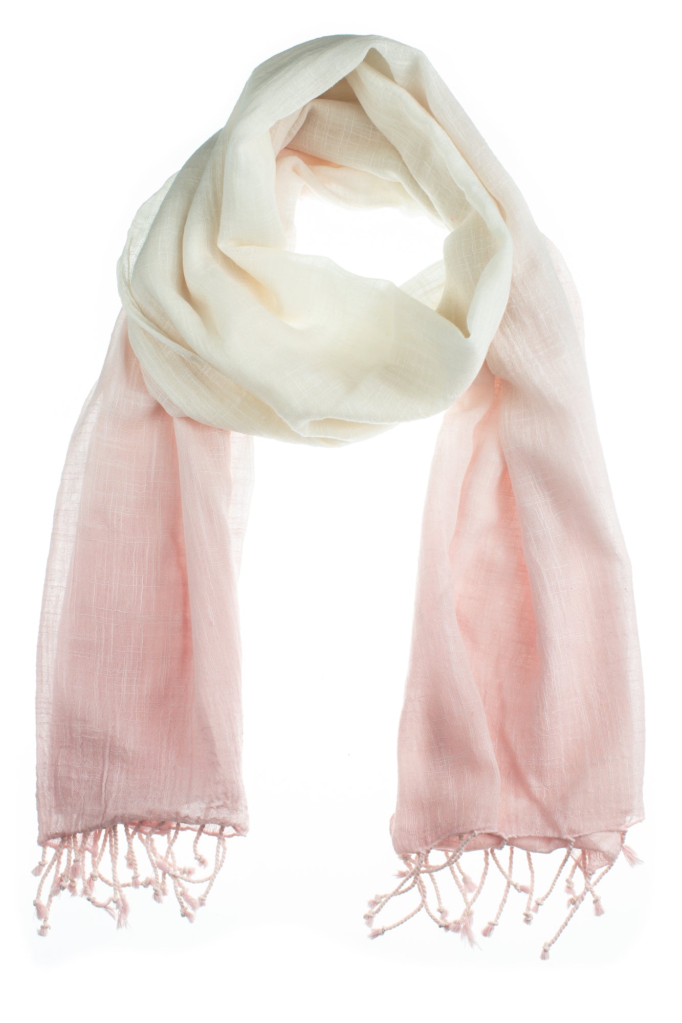 Powder Pink Cloud Cotton Scarf