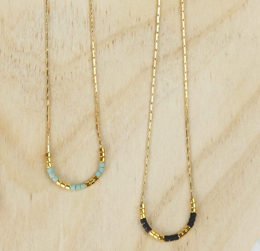 Miyuki Bead 24k Gold-plated Short Necklaces by State of A