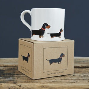 Dachshund Dog Mug with gift box