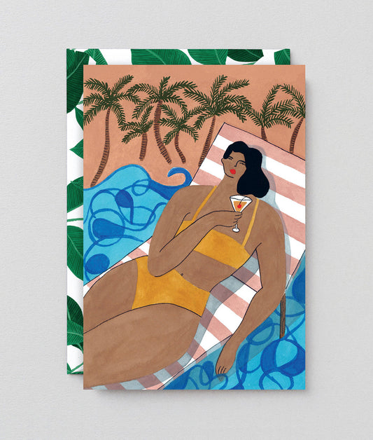 Beach Cocktail Art Card