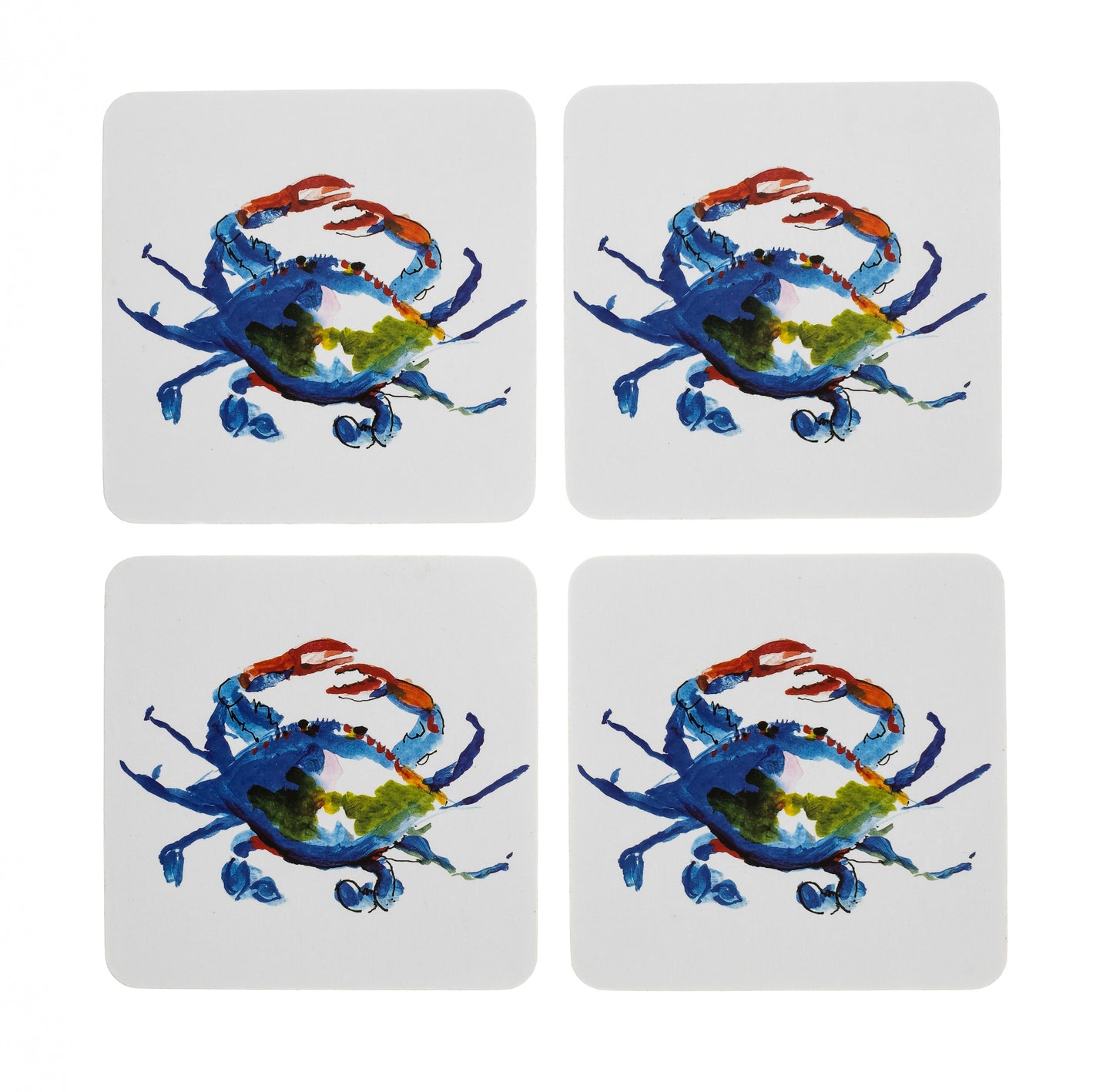 Crab Cork Backed Coaster Set