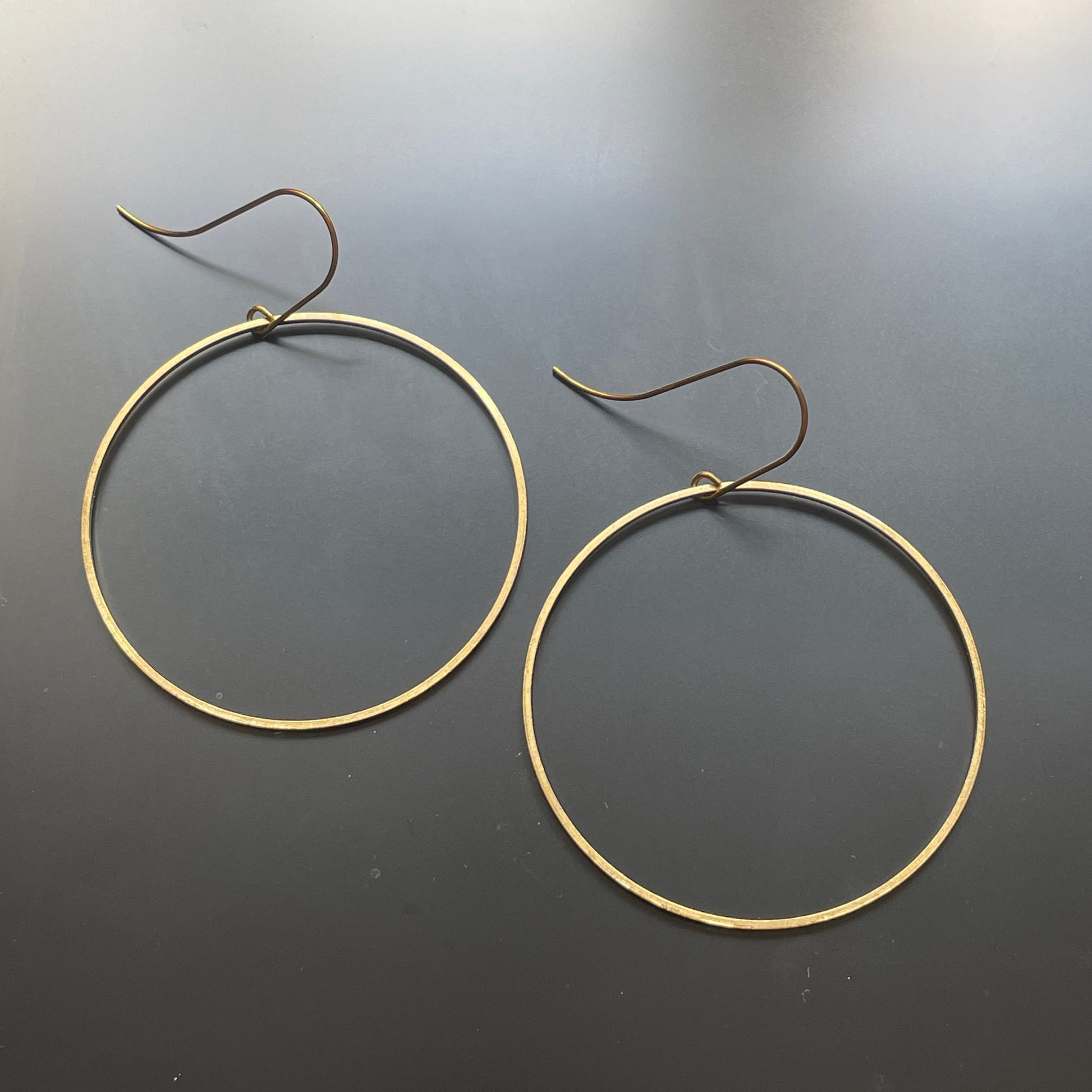 Wendy Brass Hoop Earrings