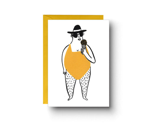 Ice Cream Lady Card