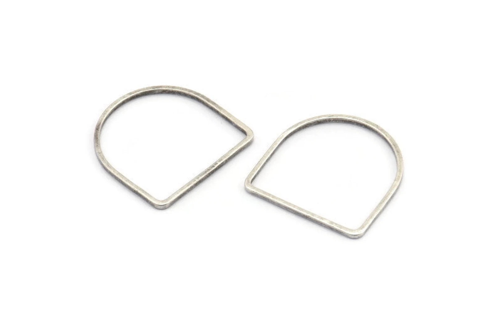 Irth Fine Silver-plated Brass D-shaped Ring