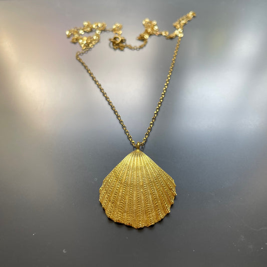 Irth Designs Long Brass Shell Necklace