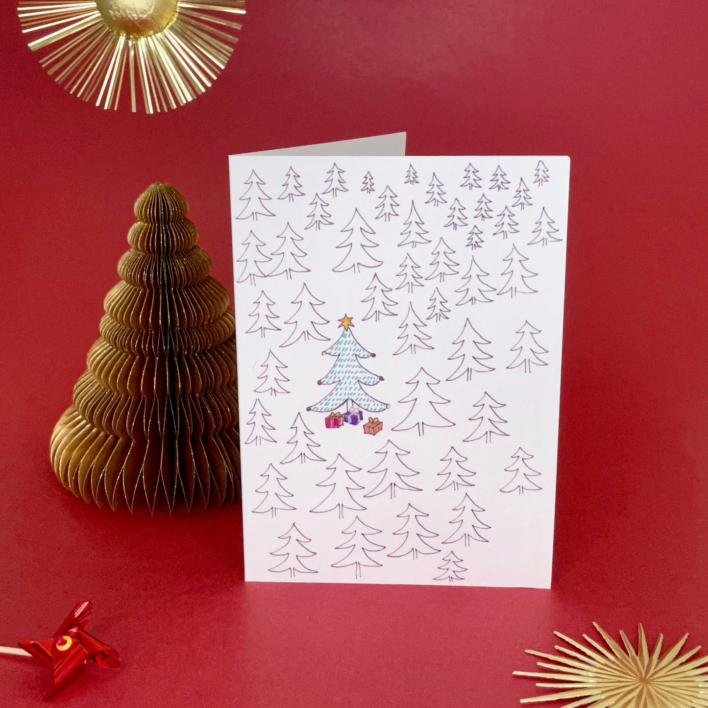 Festive Fir Tree Card by Olivia Bishop