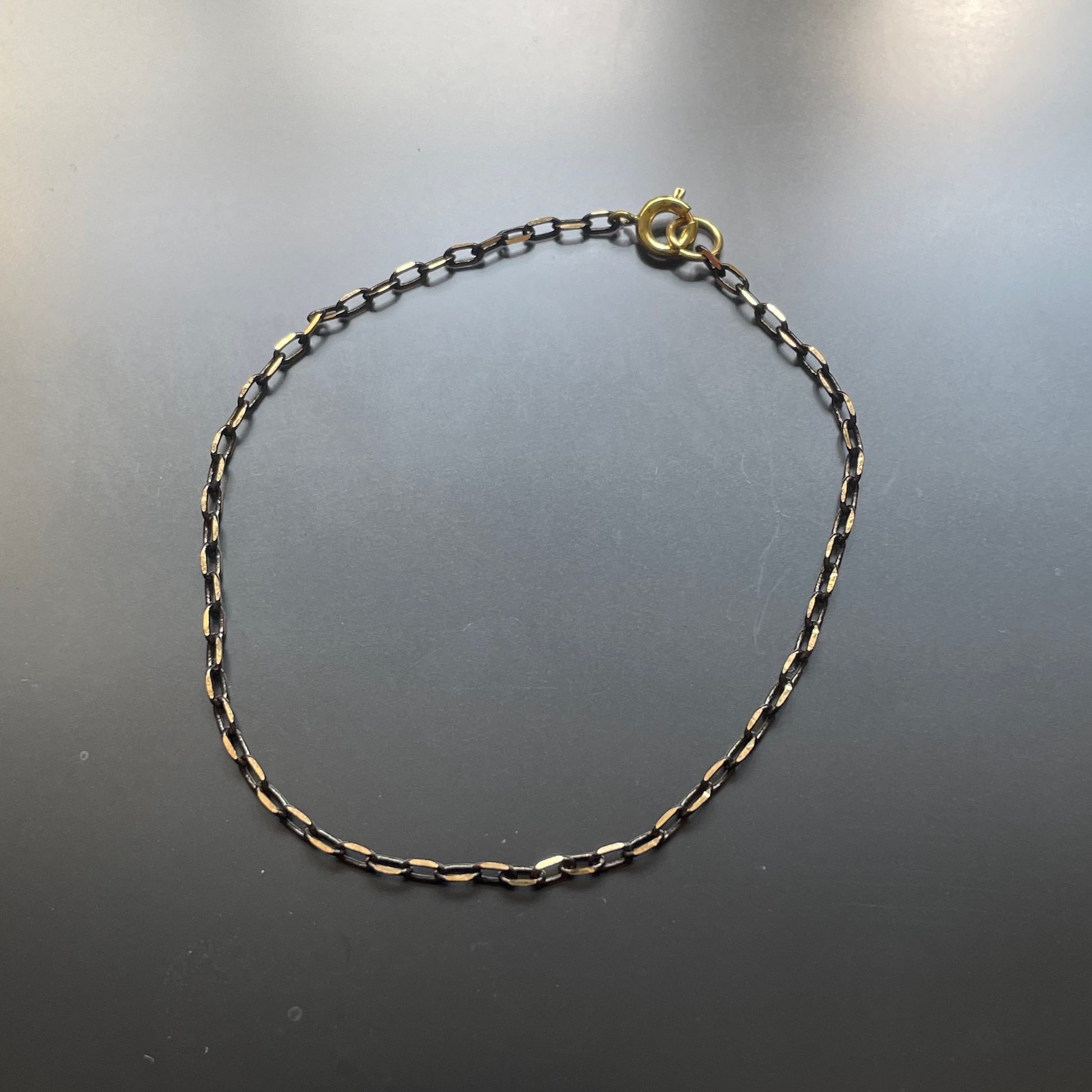 Irth Sparkled Oxidised Brass Chain Bracelet