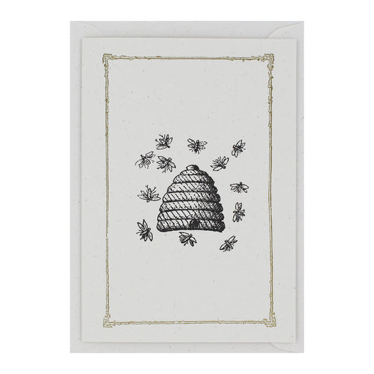 Letterpress Beehive Greetings Card