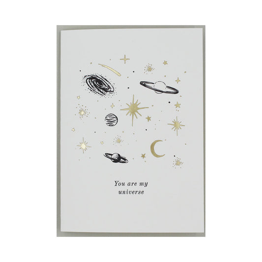 Universe letterpress card