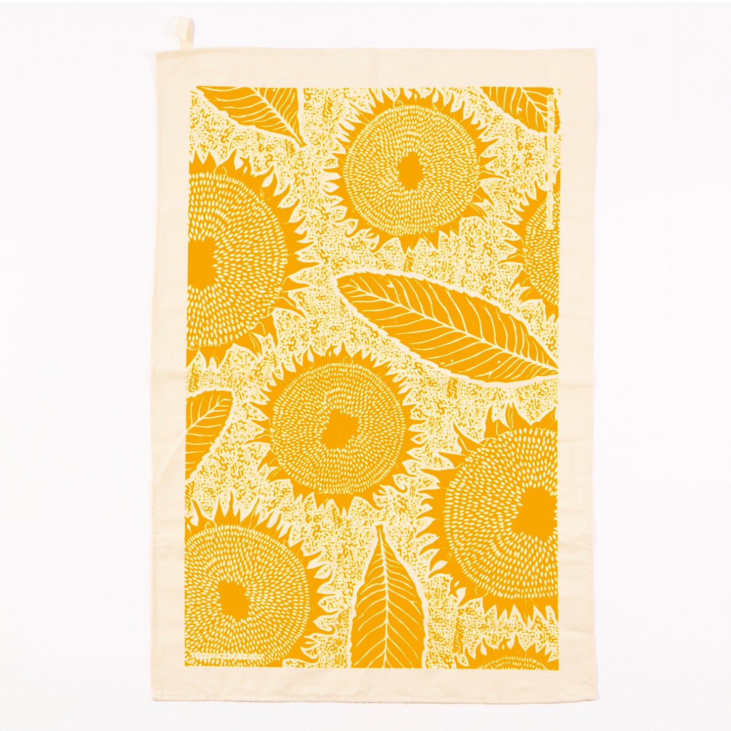 Screenprinted Sunflower Tea Towel