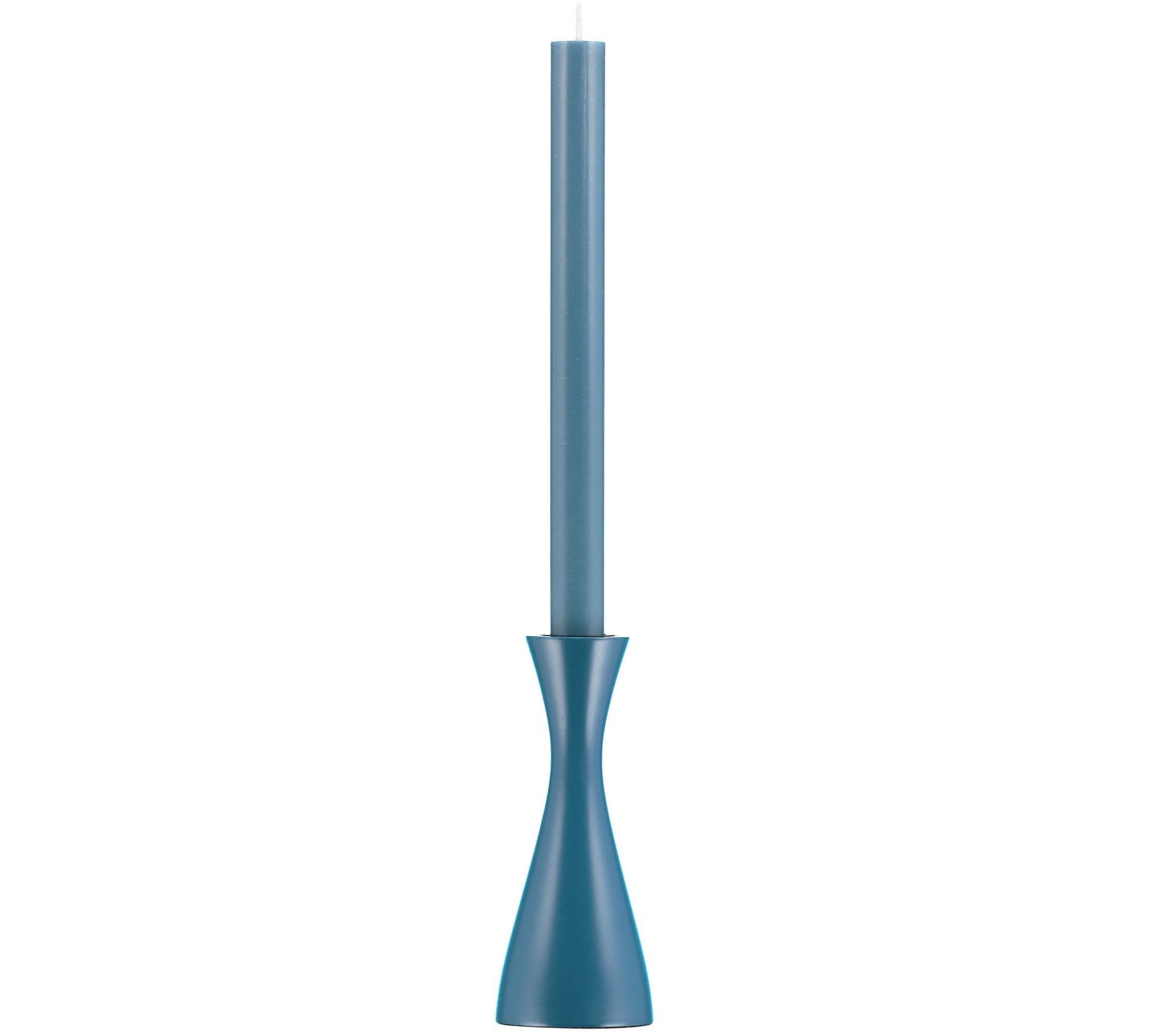 Medium Petrol Blue Candleholder with candle