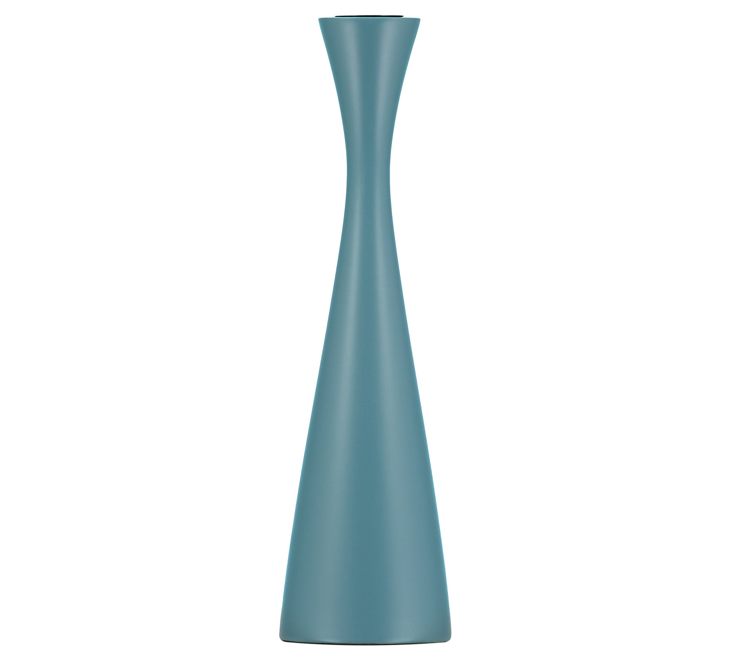 Tall Pompadour Blue Candleholder