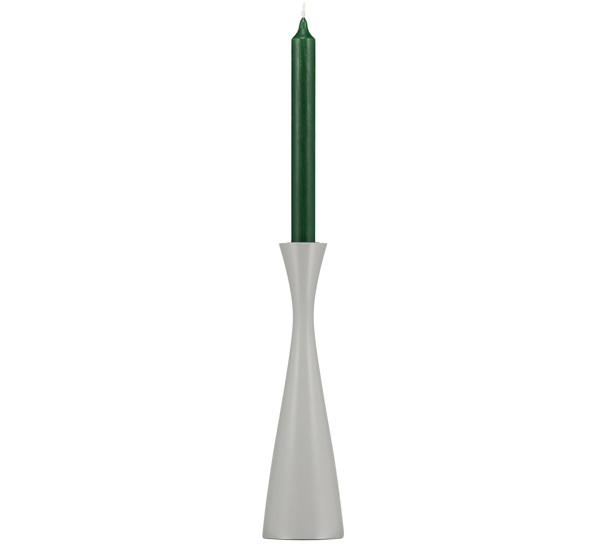 Tall Gull Grey Candleholder with candle