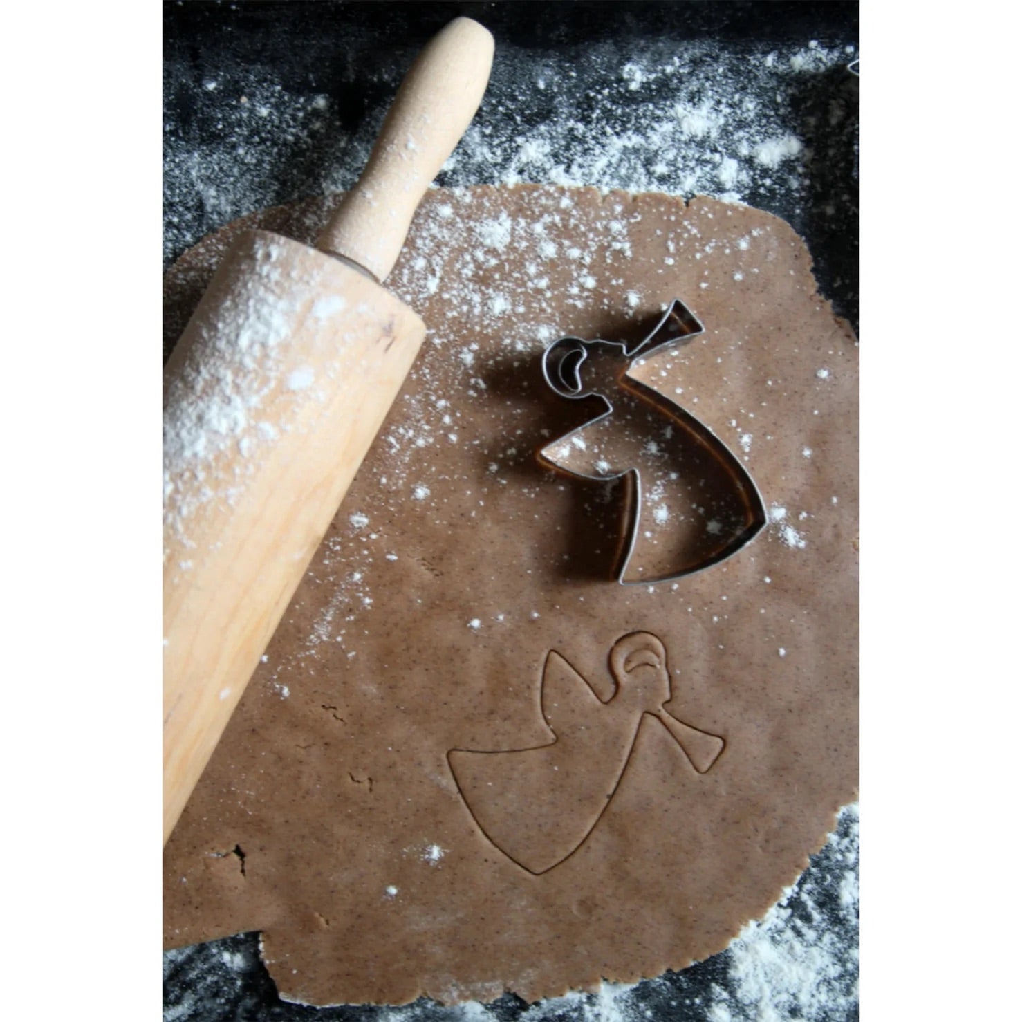 Angel Cookie Cutter in use