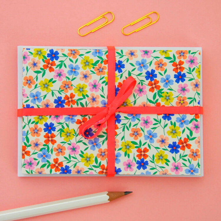 Set of 8 Mini Floral Notecards