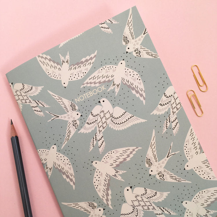 Hanging Out Bird A5 Notebook
