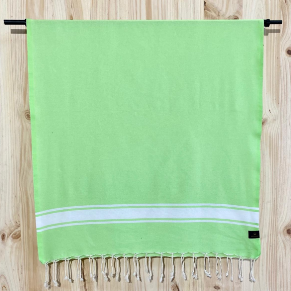 Prairie green Flatweave Cotton Fouta Towel