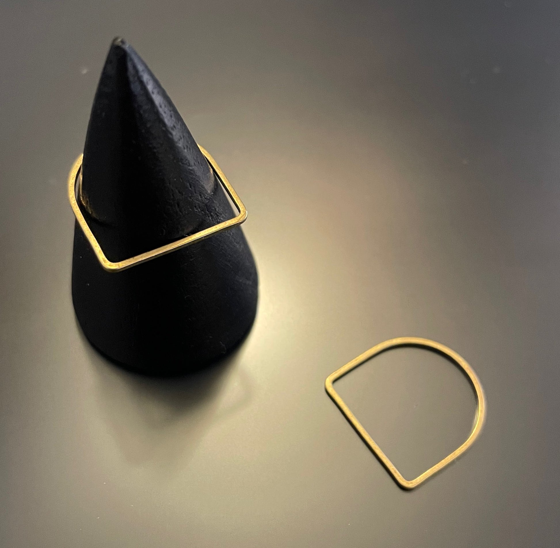 Irth Fine Brass D-shaped Ring