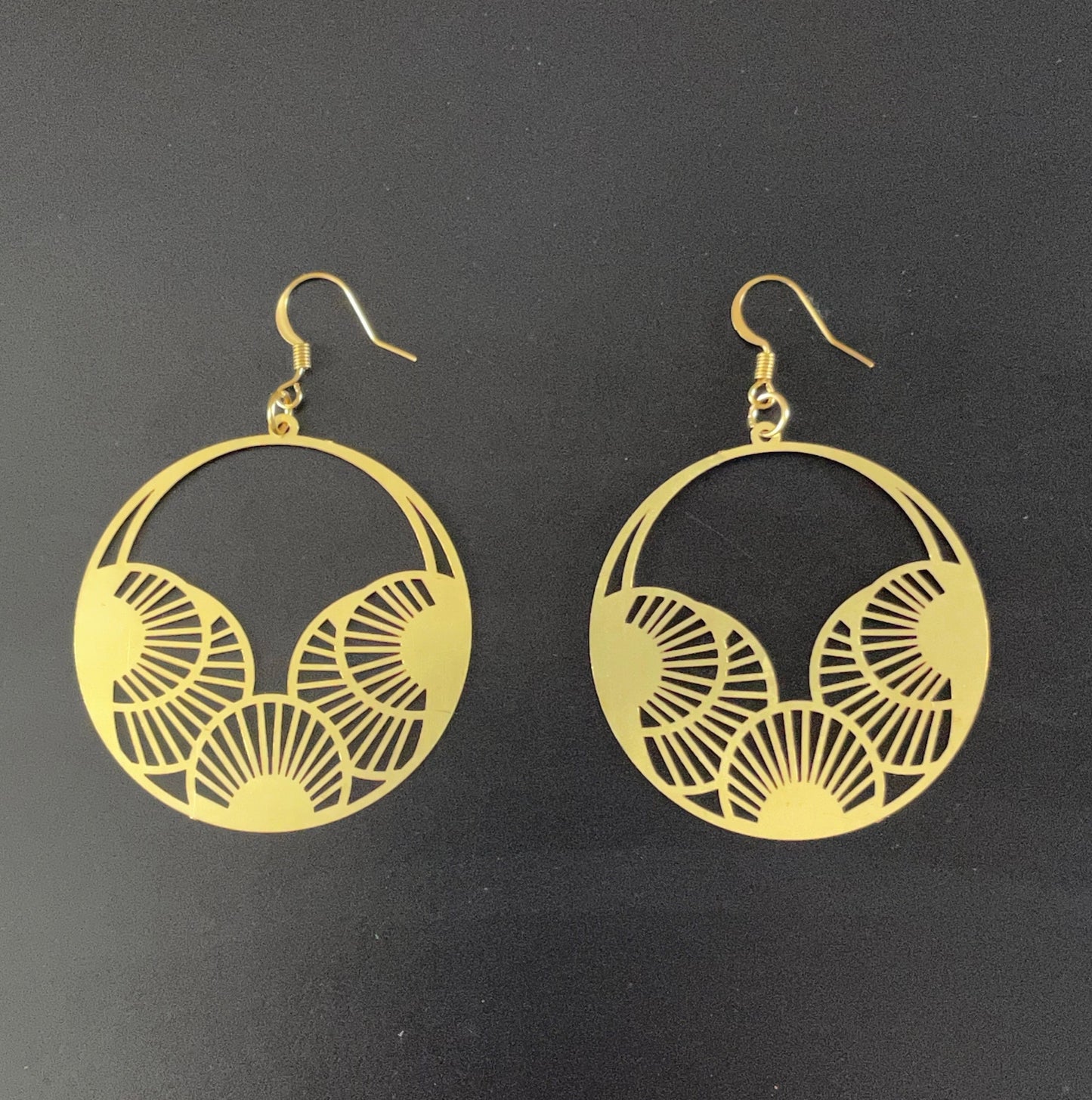 Irth Kaori Brass Disc Earrings