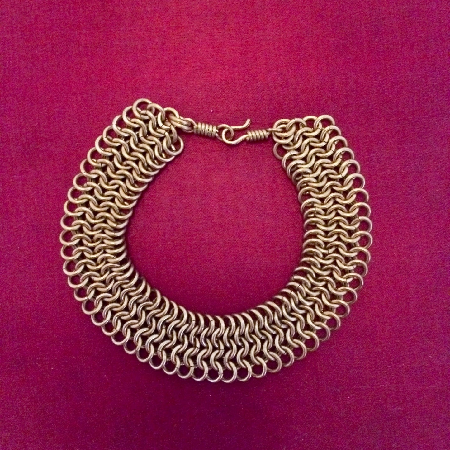 Samaka Flat Linked Brass Bracelet 1