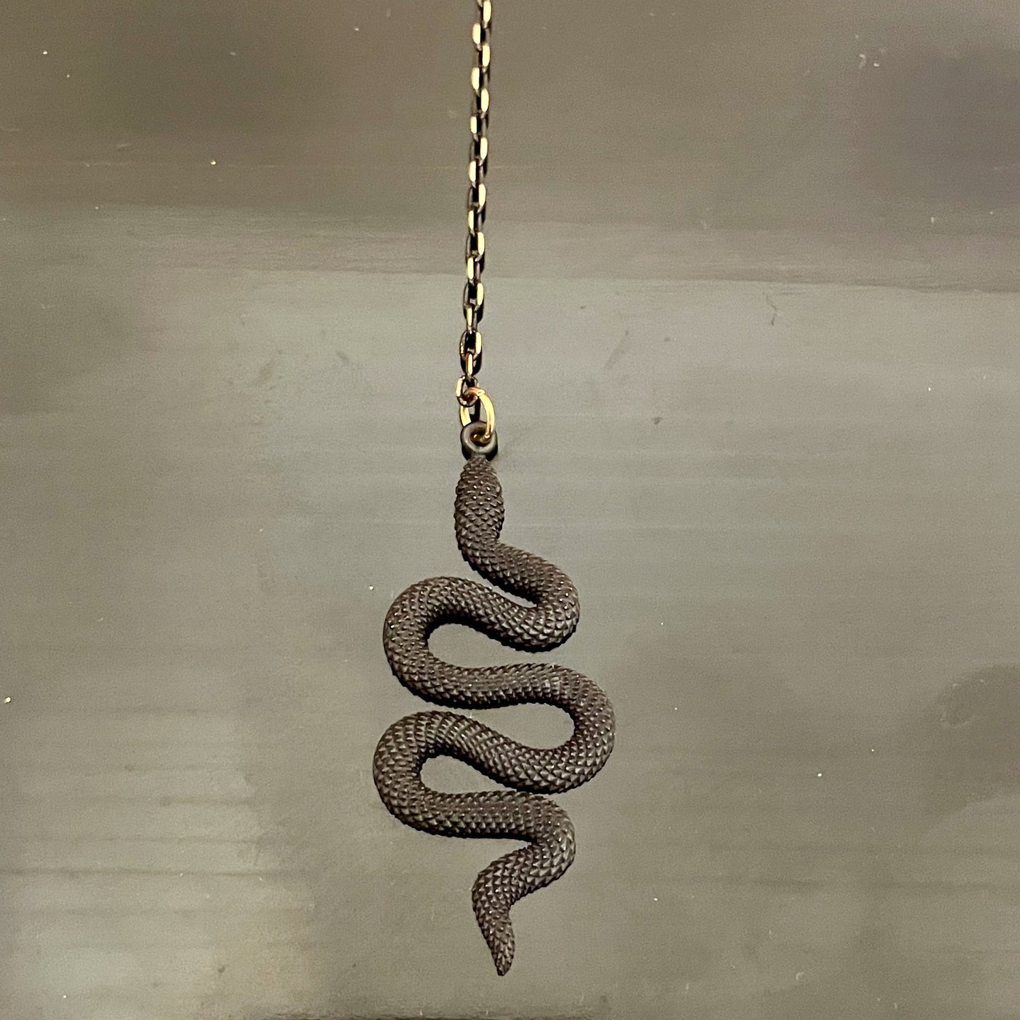 Irth Oxidised Brass Snake Necklace