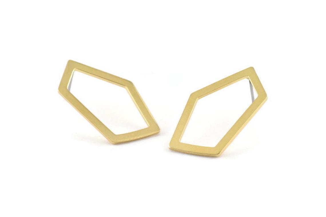 Irth Abstract Geometric Brass Studs