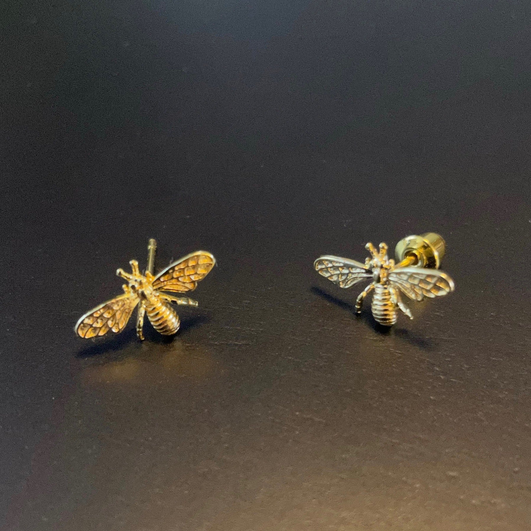 Irth Gold-plated Brass Bee Studs