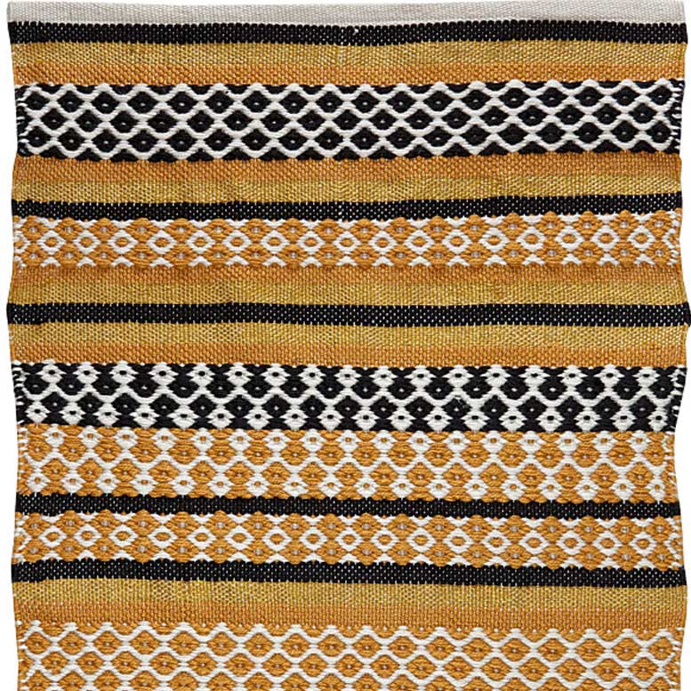 Detail Alegre Gold & Black Recycled PET Rug