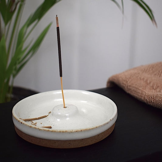 Ceramic Incense Holder with Nag Champa Sticks