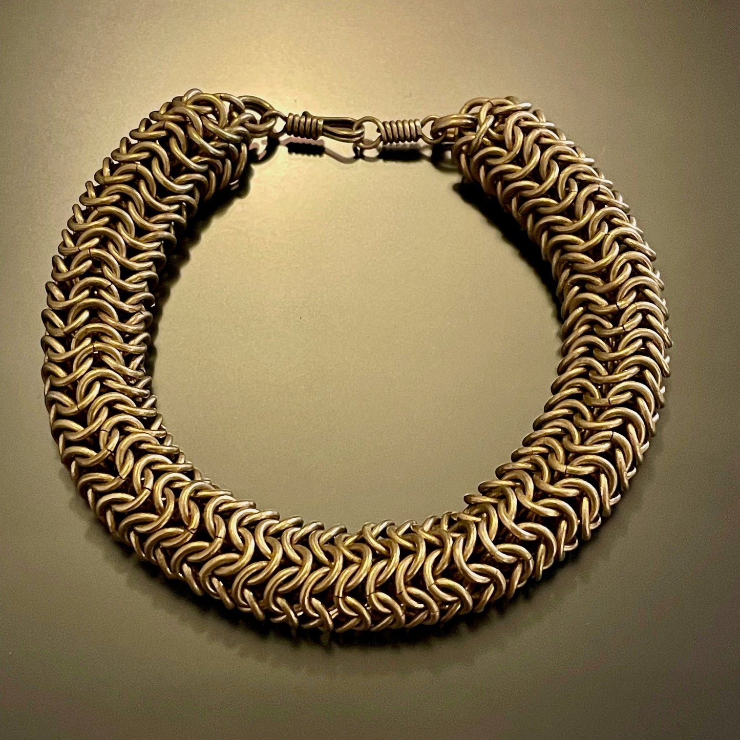 Samaka Round Linked Brass Bracelet