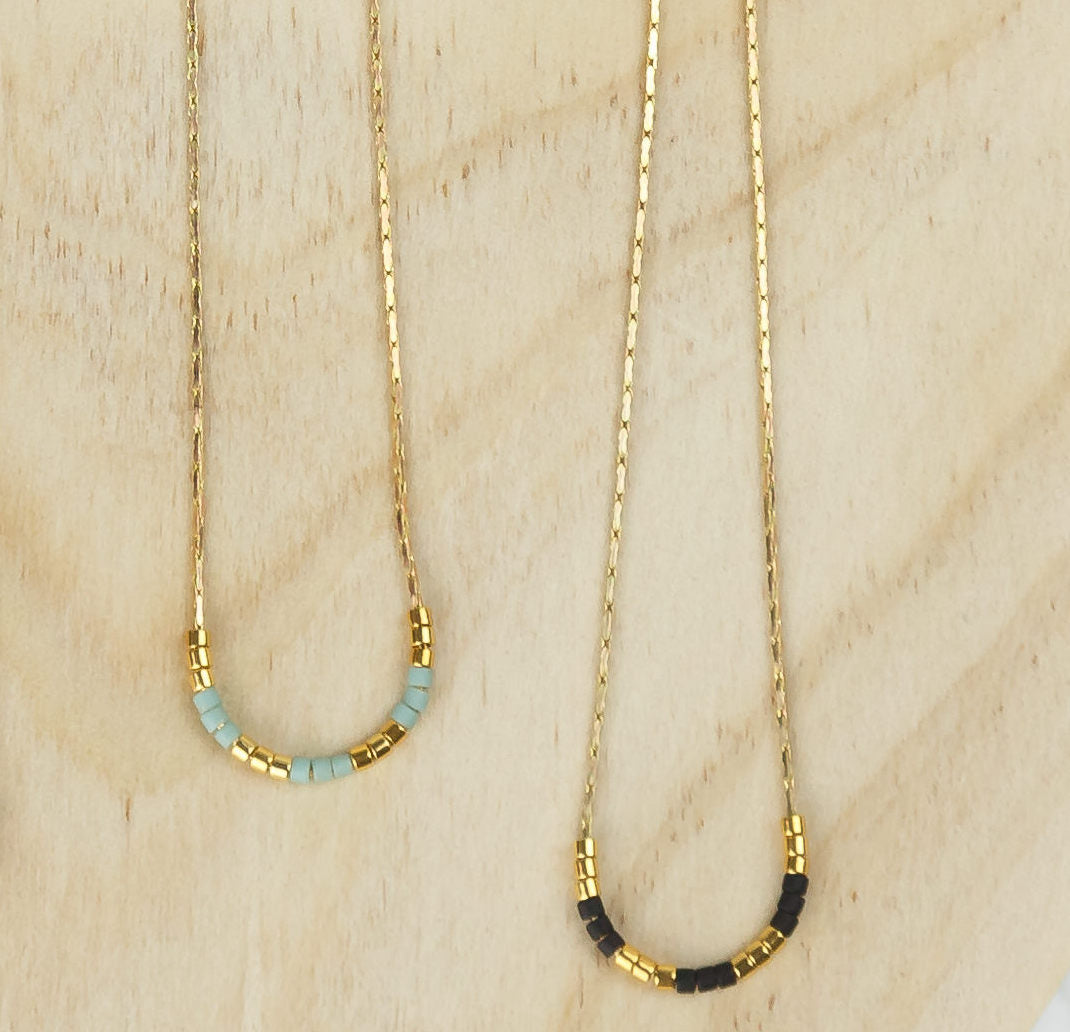 Miyuki Bead 24k Gold-plated Short Necklaces by State of A