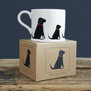 Black Labrador Dog Mug with gift box